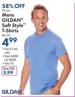 Boscov's Mens GILDAN Soft Style T-Shirts offer