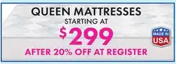 Boscov's QUEEN MATTRESSES offer