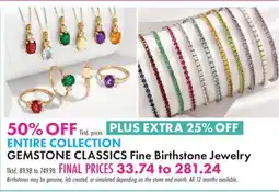 Boscov's ENTIRE COLLECTION GEMSTONE CLASSICS Fine Birthstone Jewelry offer
