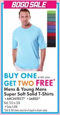 Boscov's Mens & Young Mens Super Soft Solid T-Shirts offer