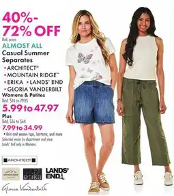 Boscov's ALMOST ALL Casual Summer Separates offer