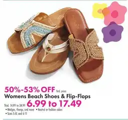 Boscov's Womens Beach Shoes & Flip-Flops offer