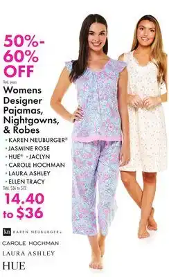 Boscov's Womens Designer Pajamas, Nightgowns, & Robes offer
