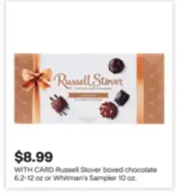 CVS Russell Stover boxed chocolate 6.2-12 oz or Whitman's Sampler 10 oz offer
