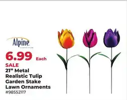 Runnings 21 Metal Realistic Tulip Garden Stake offer