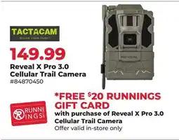 Runnings Reveal X Pro 3.0 Cellular Trail Camera offer