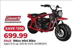 Runnings Coleman 196cc Mini Bike offer