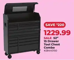 Runnings 52 15 Drawer Tool Chest Combo offer