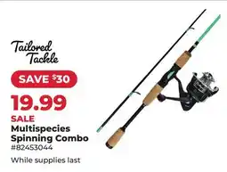 Runnings Tailored Tackle Multispecies Spinning Combo offer