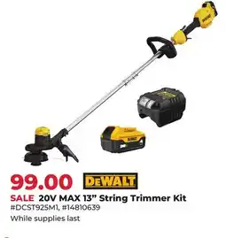Runnings DEWALT 20V MAX 13 String Trimmer Kit offer