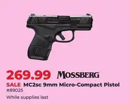 Runnings MC2sc 9mm Micro-Compact Pistol offer