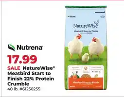 Runnings Nutrena NatureWise Meatbird Start to Finish 22% Protein Crumble offer