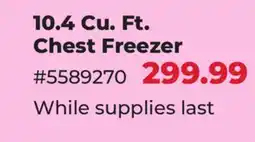 Runnings 10.6 Cu. Ft. Chest Freezer offer