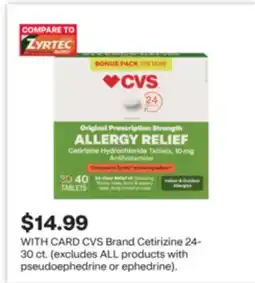 CVS CVS Brand Cetirizine offer