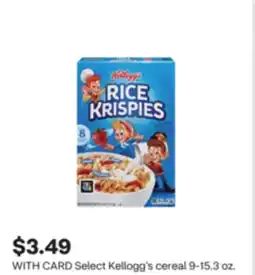 CVS Select Kellogg's cereal 9-15.3 oz offer