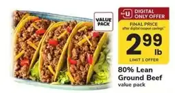 Safeway 80% Lean Ground Beef offer