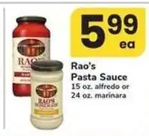 Safeway Rao's Pasta Sauce offer
