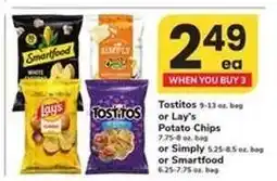 Safeway Tostitos, Lay's Potato Chips, Simply, Smartfood offer
