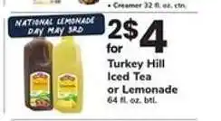 Safeway Turkey Hill Iced Tea or Lemonade offer