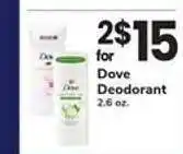 Safeway Dove Deodorant offer