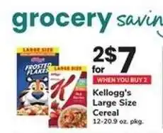 Safeway Kellogg's Large Size Cereal offer