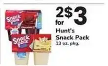 Safeway Hunt's Snack Pack offer
