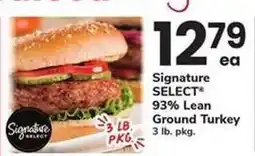 Safeway Signature Select 93% lean Ground Turkey offer