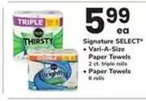 Safeway Signature SELECT Paper Towels offer