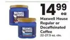 Safeway Maxwell House Coffee offer
