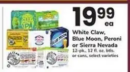 Safeway White Claw, Blue Moon, Peroni or Sierra Nevada offer