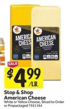 Stop&Shop Stop & Shop American Cheese offer