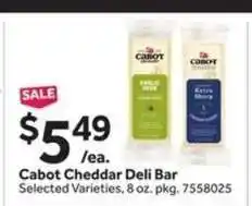Stop&Shop Cabot Cheddar Deli Bar offer