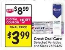 Stop&Shop Crest Oral Care offer