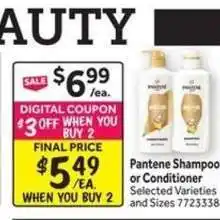 Stop&Shop Pantene Shampoo or Conditioner offer