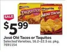 Stop&Shop José Olé Tacos or Taquitos offer