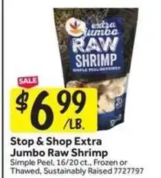 Stop&Shop Stop & Shop Extra Jumbo Raw Shrimp offer