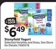 Stop&Shop Stonyfield yogurt offer