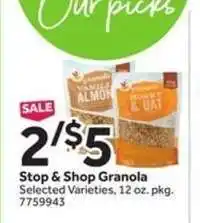 Stop&Shop Stop & Shop Granola offer