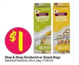 Stop&Shop Stop & Shop Sandwich or Snack Bags offer