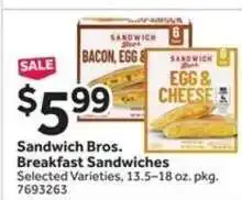 Stop&Shop Sandwich Bros. Breakfast Sandwiches offer