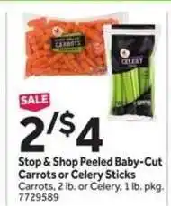 Stop&Shop Stop & Shop Peeled Baby-Cut Carrots or Celery Sticks offer