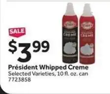 Stop&Shop President Whipped Creme offer