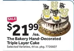 Stop&Shop The Bakery Hand Decorated Triple Layer Cake offer