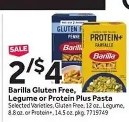 Stop&Shop Barilla Gluten Free, Legume or Protein Plus Pasta offer