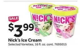 Stop&Shop Nick's Ice Cream offer