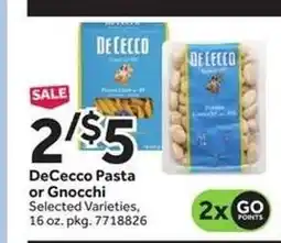 Stop&Shop DeCecco Pasta or Gnocchi offer