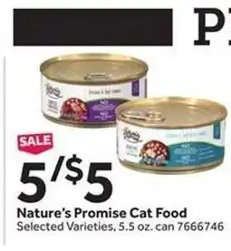 Stop&Shop Nature's Promise Cat Food offer