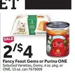 Stop&Shop Fancy Feast Gems or Purina ONE offer