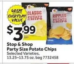 Stop&Shop Stop & Shop Party Size Potato Chips offer