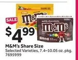 Stop&Shop M & M' s Share Size offer